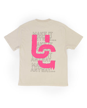 MIA Faded T-Shirt (Bone/Pink)