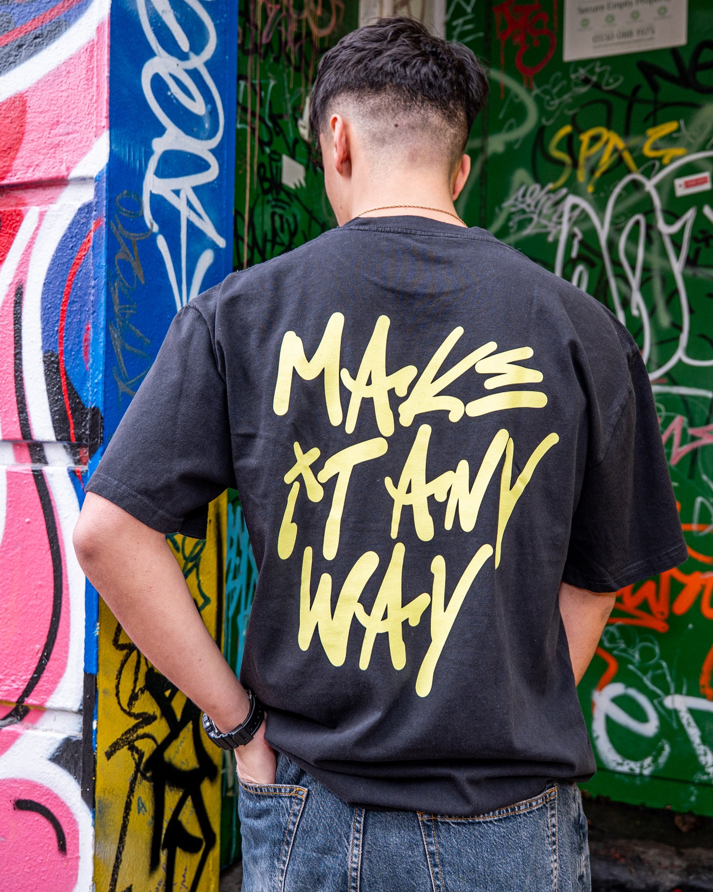 MIA AW25 T-Shirt (Black / Lime Yellow)