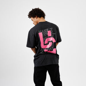 MIA Faded T-Shirt (Black/Pink)