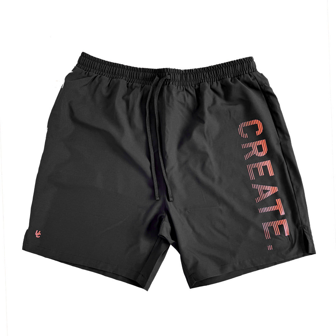 CREATE. Active Shorts (Black / Orange)