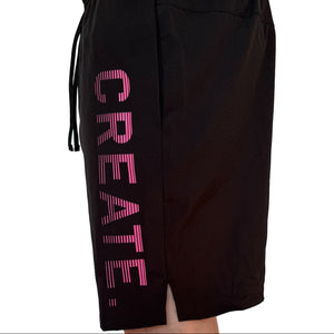 CREATE. Active Shorts (Black / Pink)