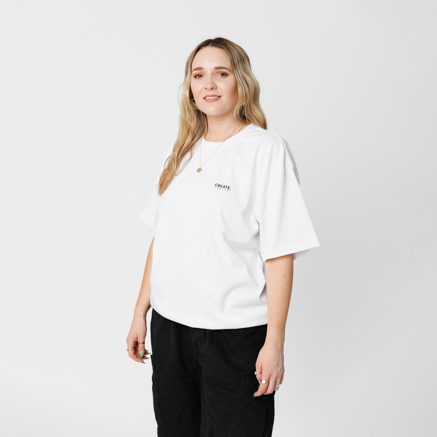 Creative 'Wormhole' T-Shirt (Faded White)