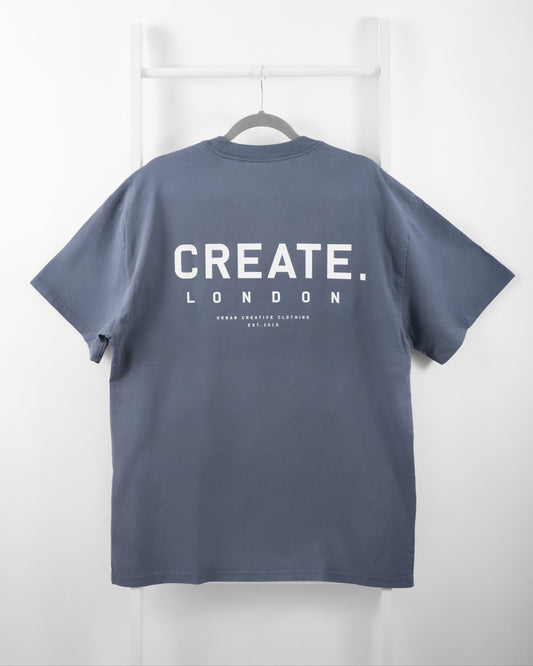 Heritage 25 T-Shirt (Faded Blue / White)