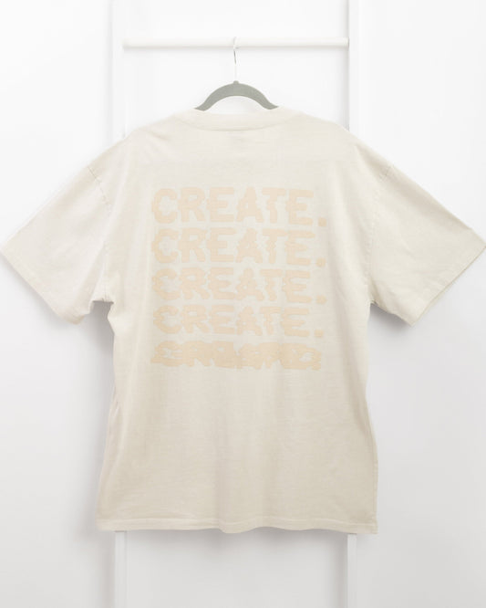 Glitch T Shirt (Faded Bone)