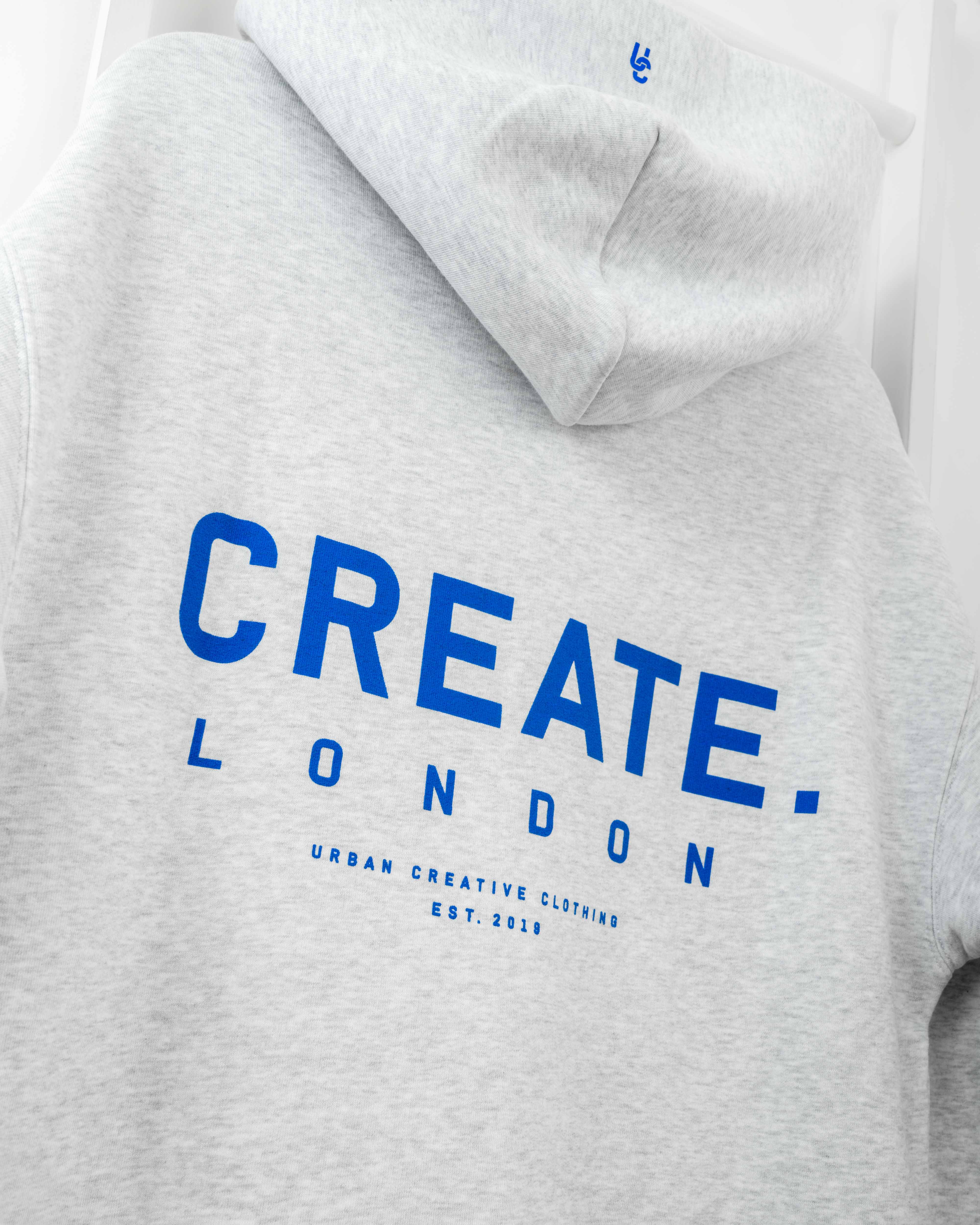 CREATE. London Heritage Hood (Heather Grey / Royal Blue)