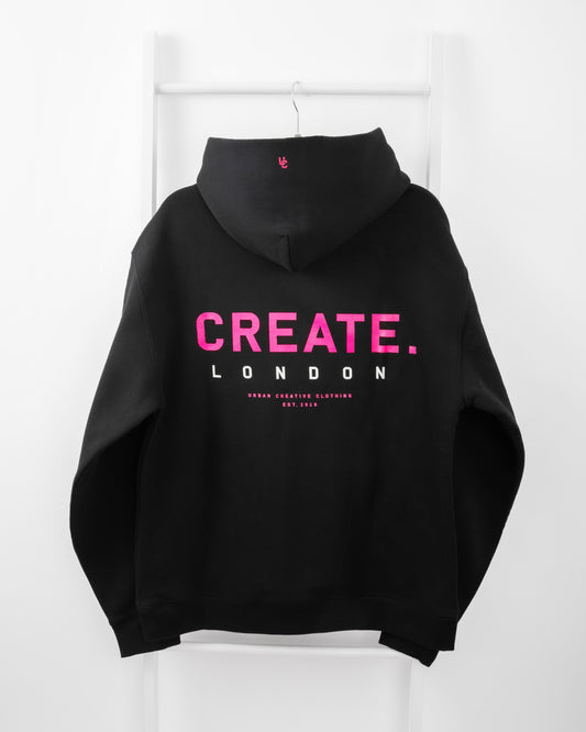 CREATE. London Heritage Hood (Black / Pink)