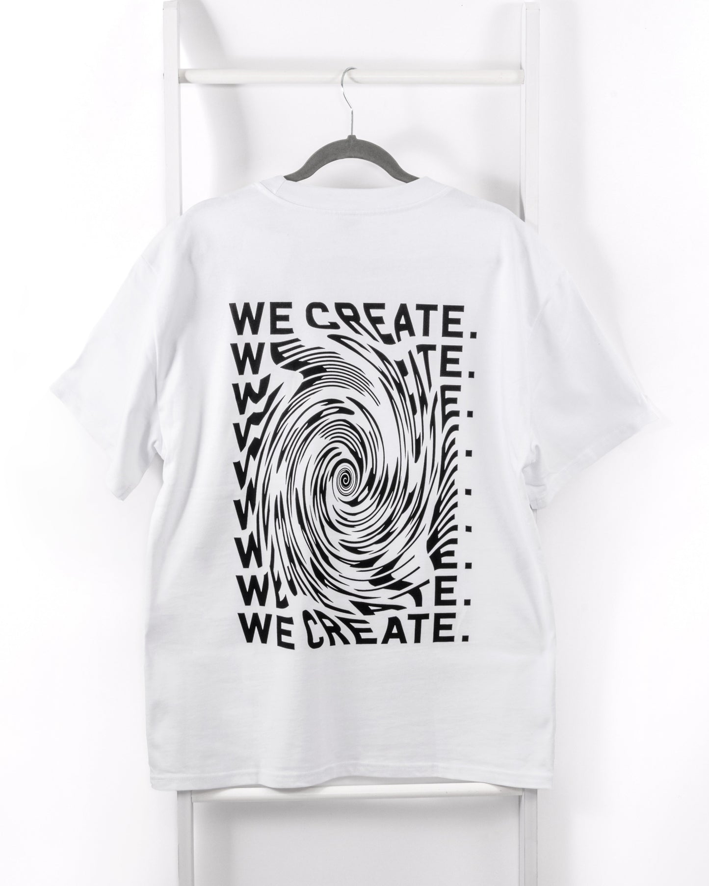 Creative 'Wormhole' T-Shirt (Faded White)