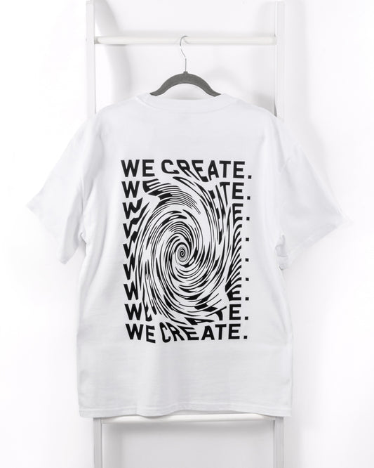Creative 'Wormhole' T-Shirt (Faded White)