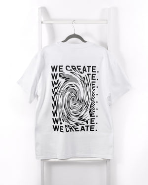 Creative 'Wormhole' Heavy T-Shirt (White)