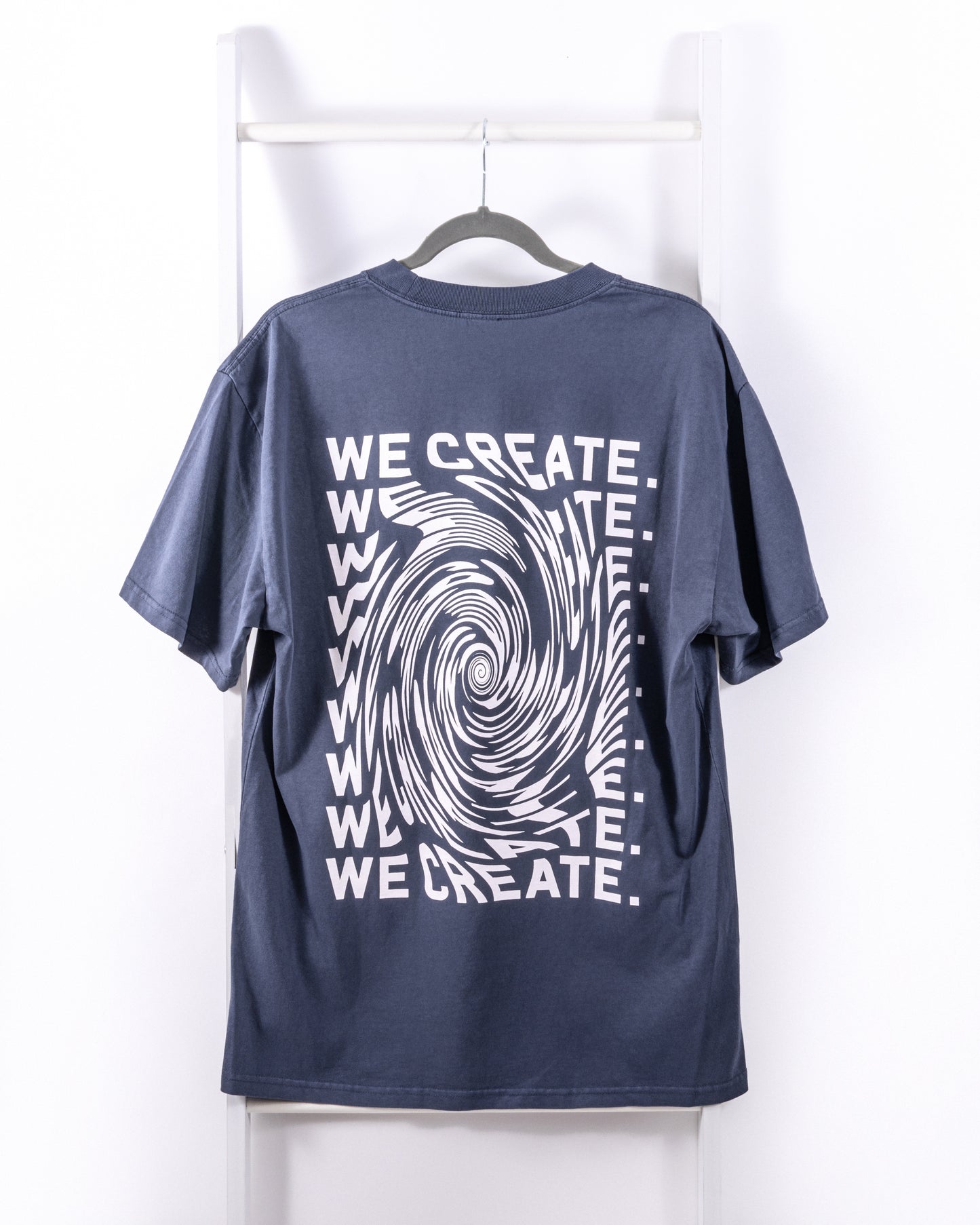 Creative 'Wormhole' T-Shirt (Faded Indigo)