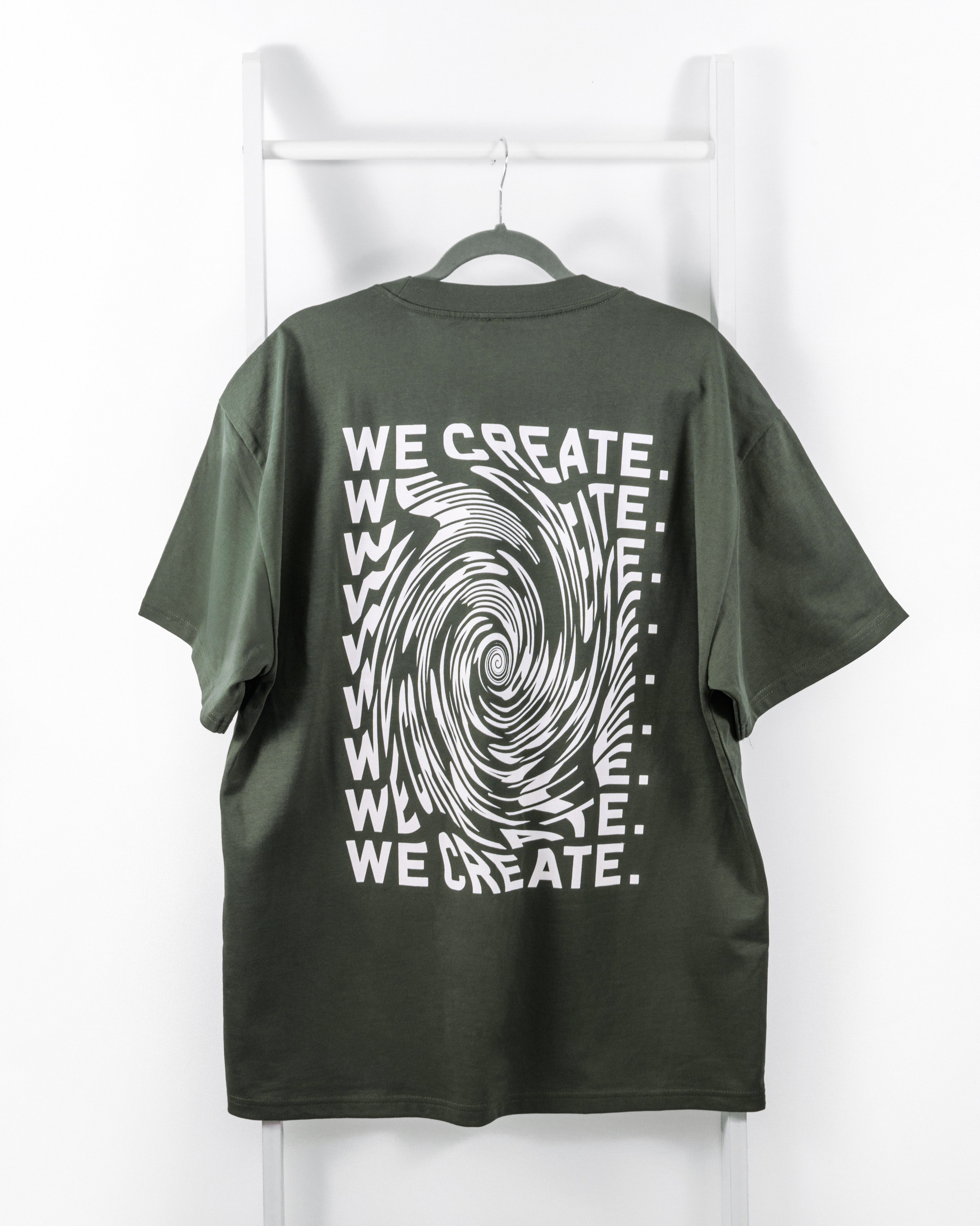 Creative 'Wormhole' Heavy T-Shirt (Cypress Green)