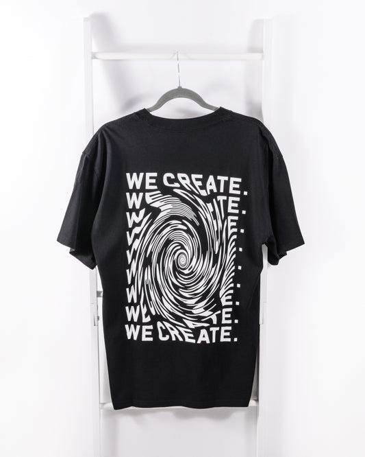Creative 'Wormhole' T-Shirt (Faded Black)