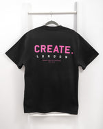 CREATE. London Heritage T-Shirt (Black/Pink)