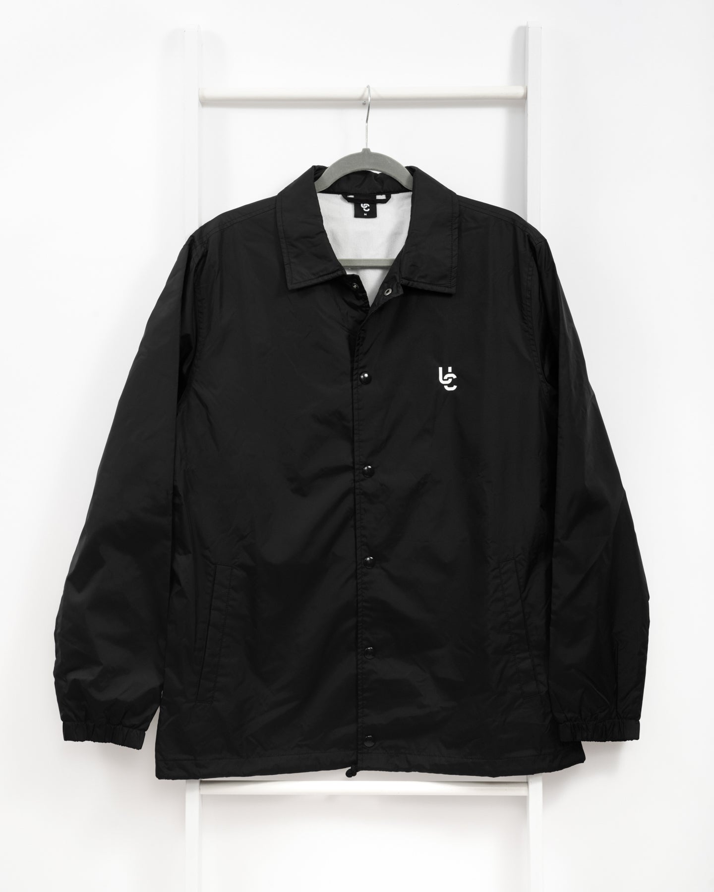 CREATE. London Coach Jacket (White on Black)