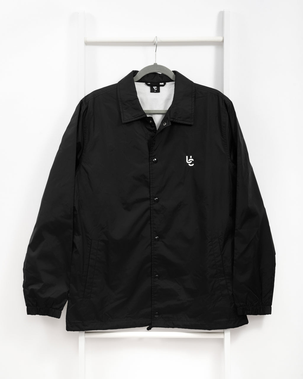 CREATE. London Coach Jacket (White on Black)