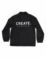 CREATE. London Coach Jacket (White on Black)