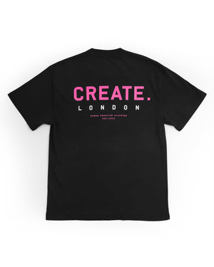 CREATE. London Heritage T-Shirt (Black/Pink)