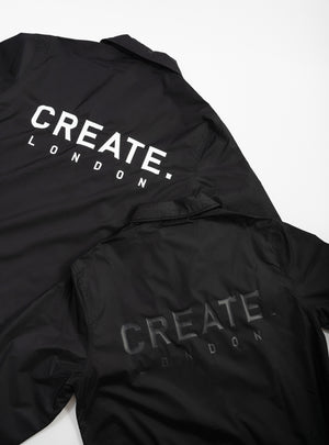 CREATE. London Coach Jacket (Black on Black)