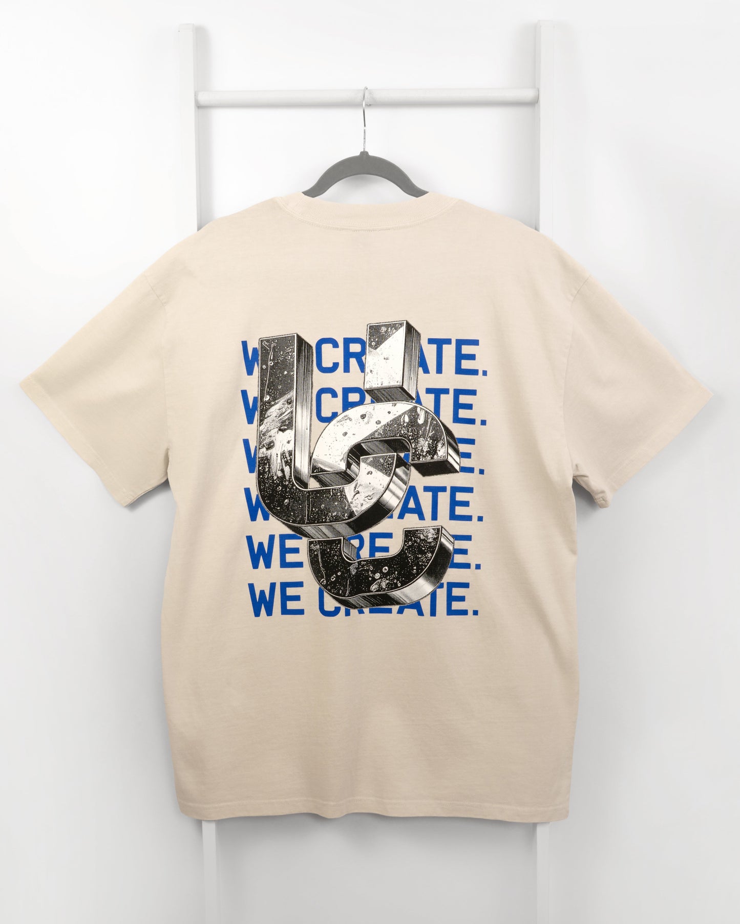 We Create 3D UC AW25 T-Shirt (Bone / Blue)