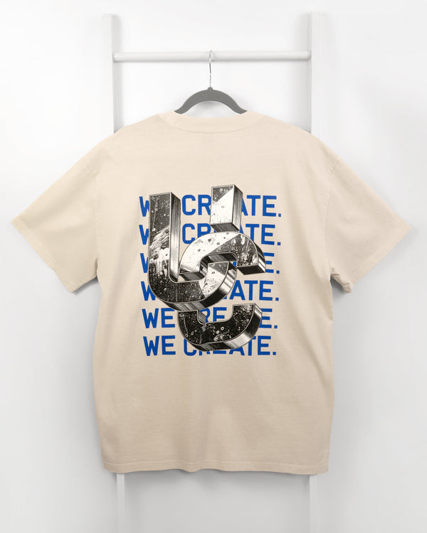 We Create 3D UC AW25 T-Shirt (Bone / Blue)