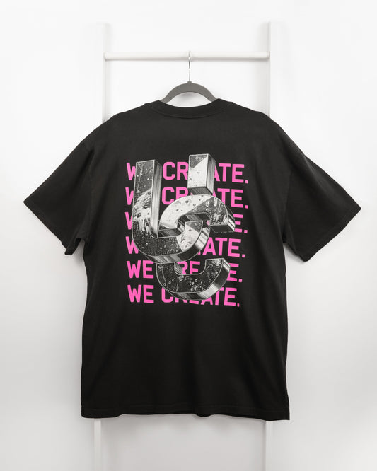We Create 3D UC AW25 T-Shirt (Black / Pink)