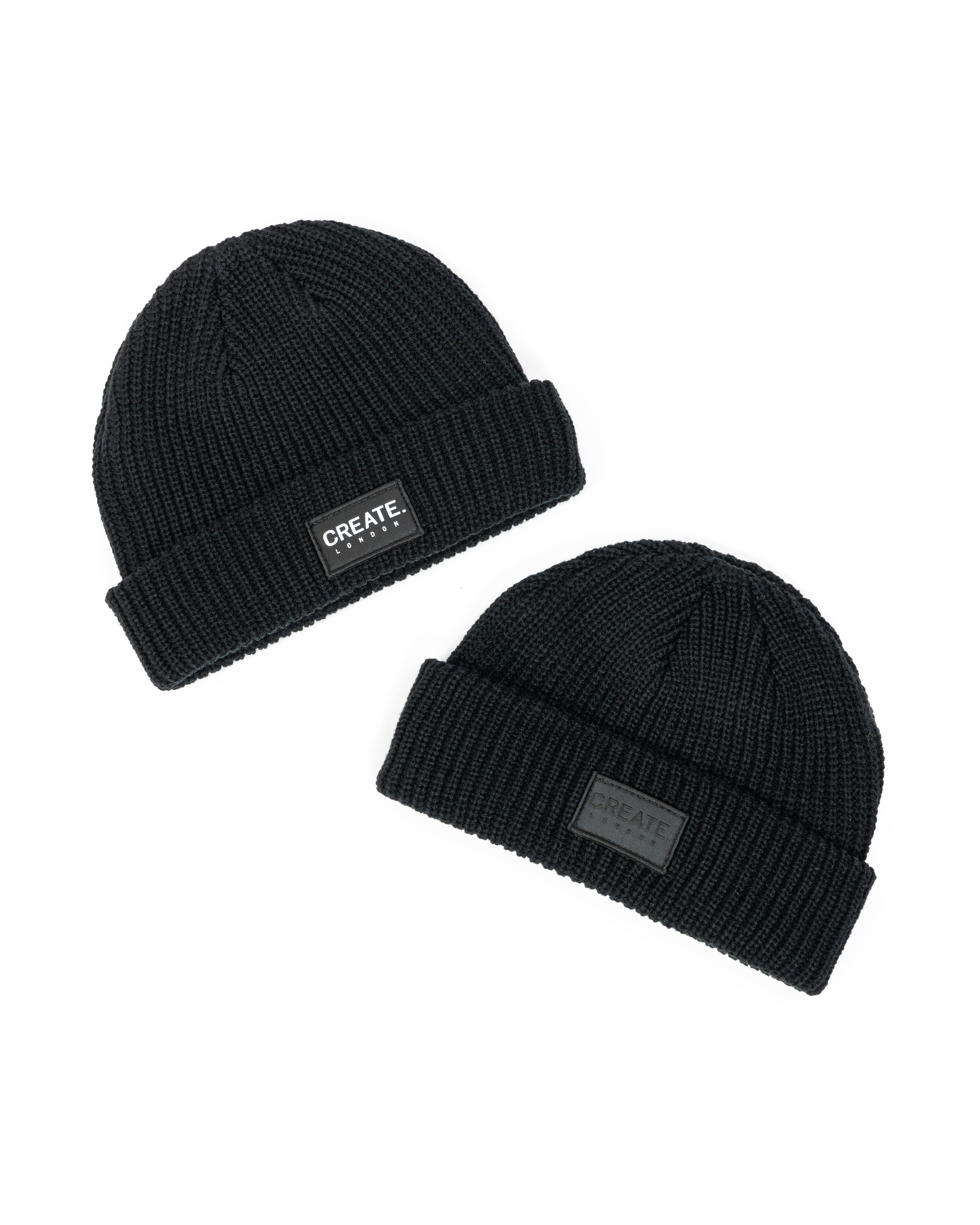 Create. London Cable Beanie -Black