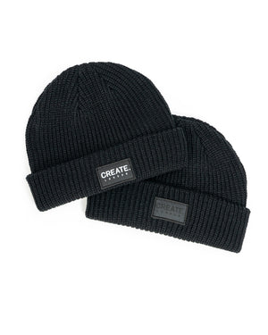 Create. London Cable Beanie -Black