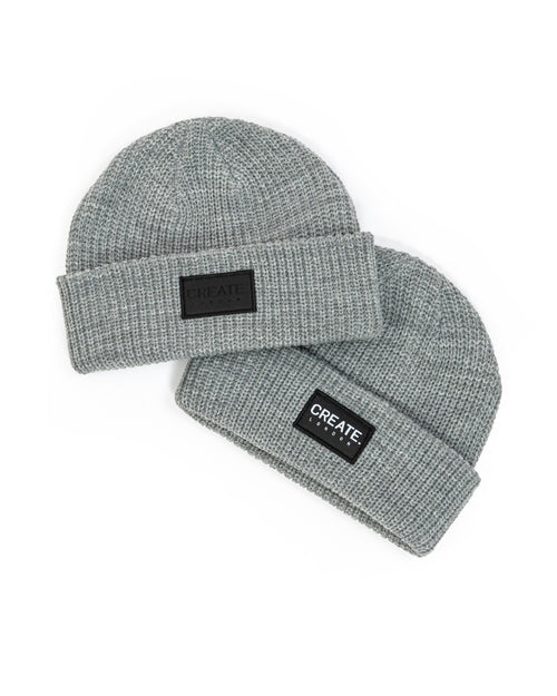 Create. London Cable Beanie - Grey