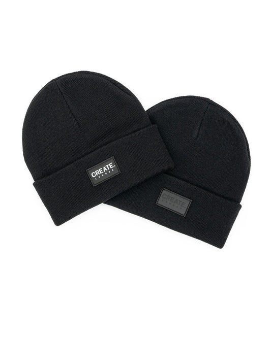 Create. London Cuff Beanie - Black