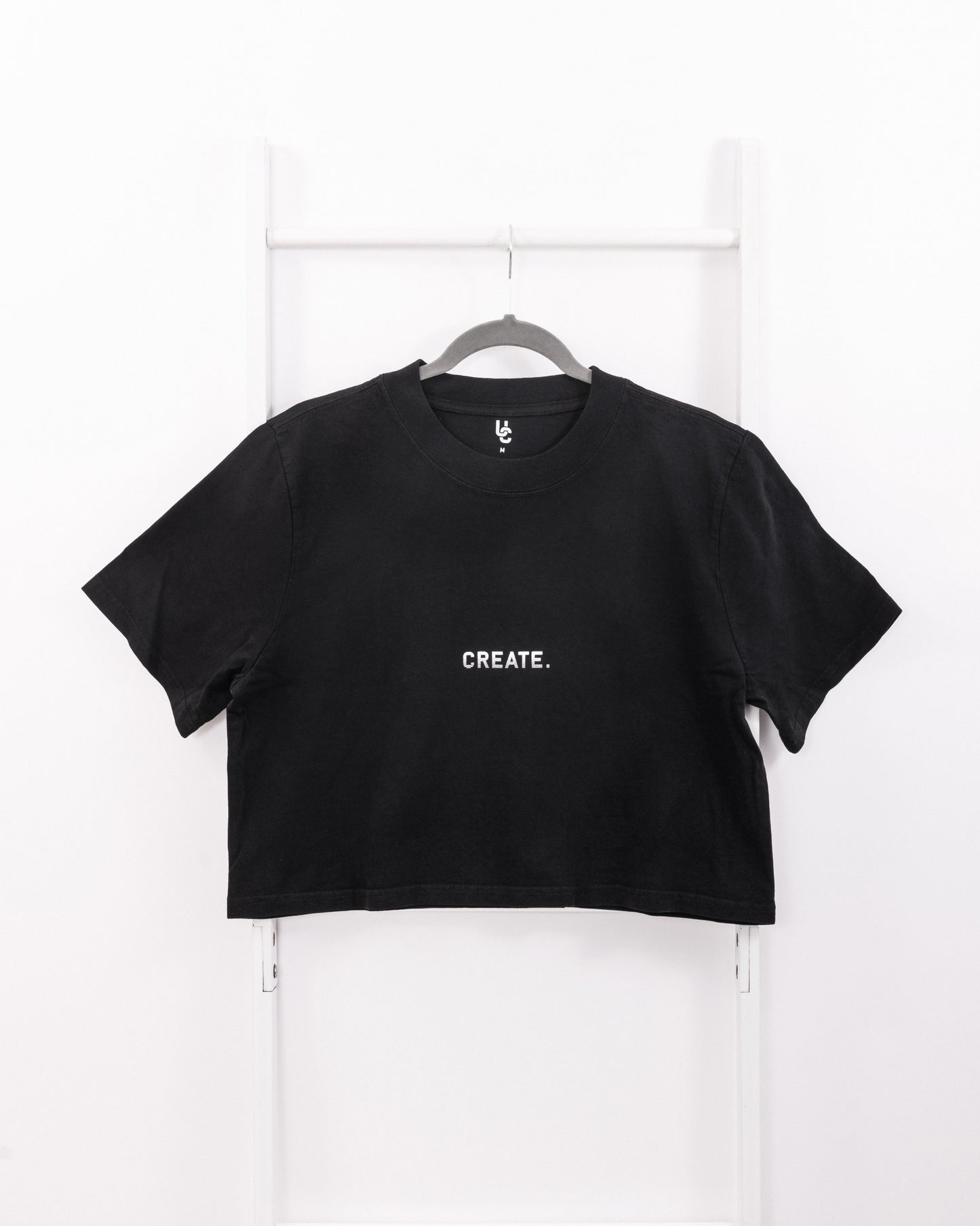 CREATE. Essentials Crop T (Faded Black)