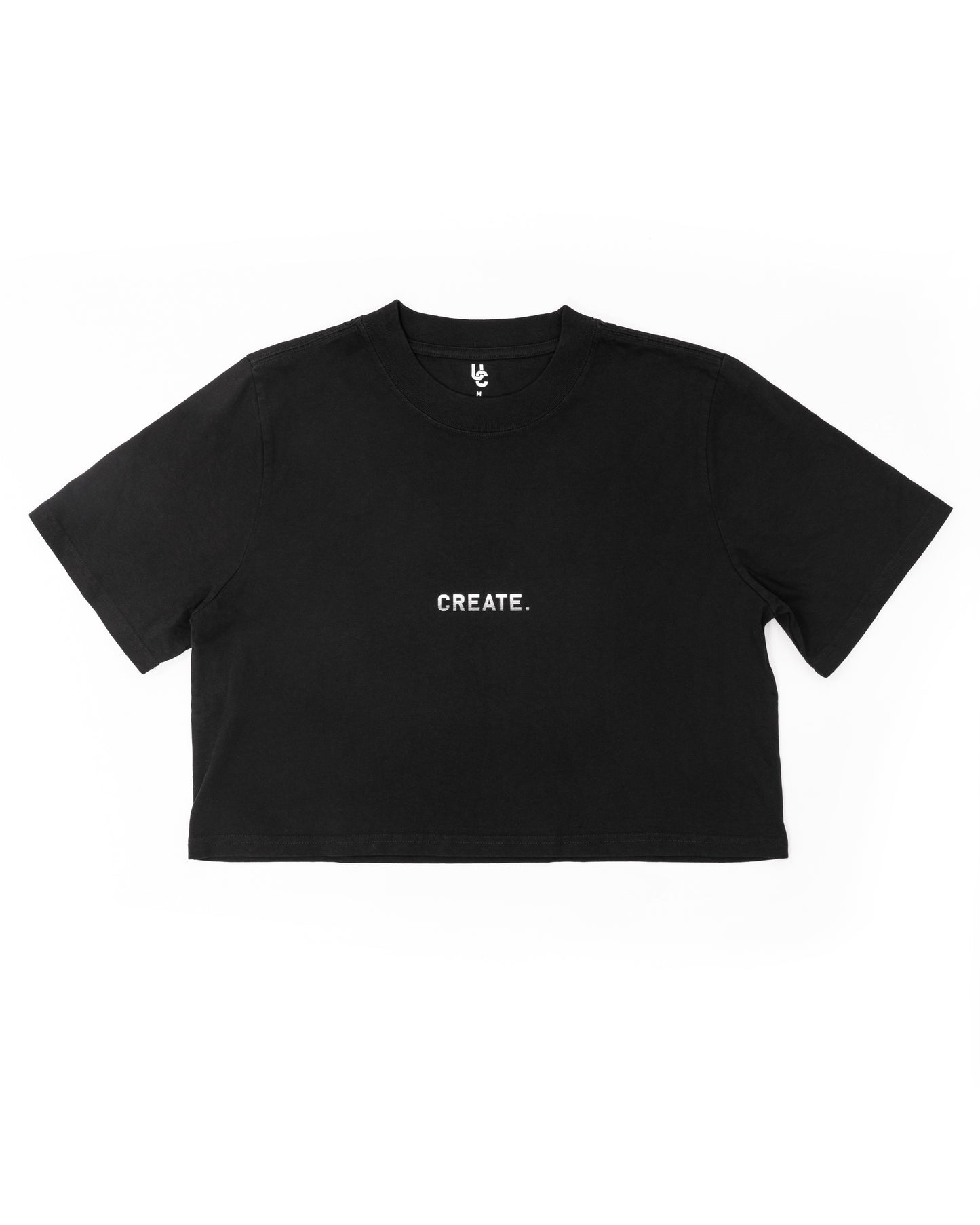 CREATE. Essentials Crop T (Faded Black)