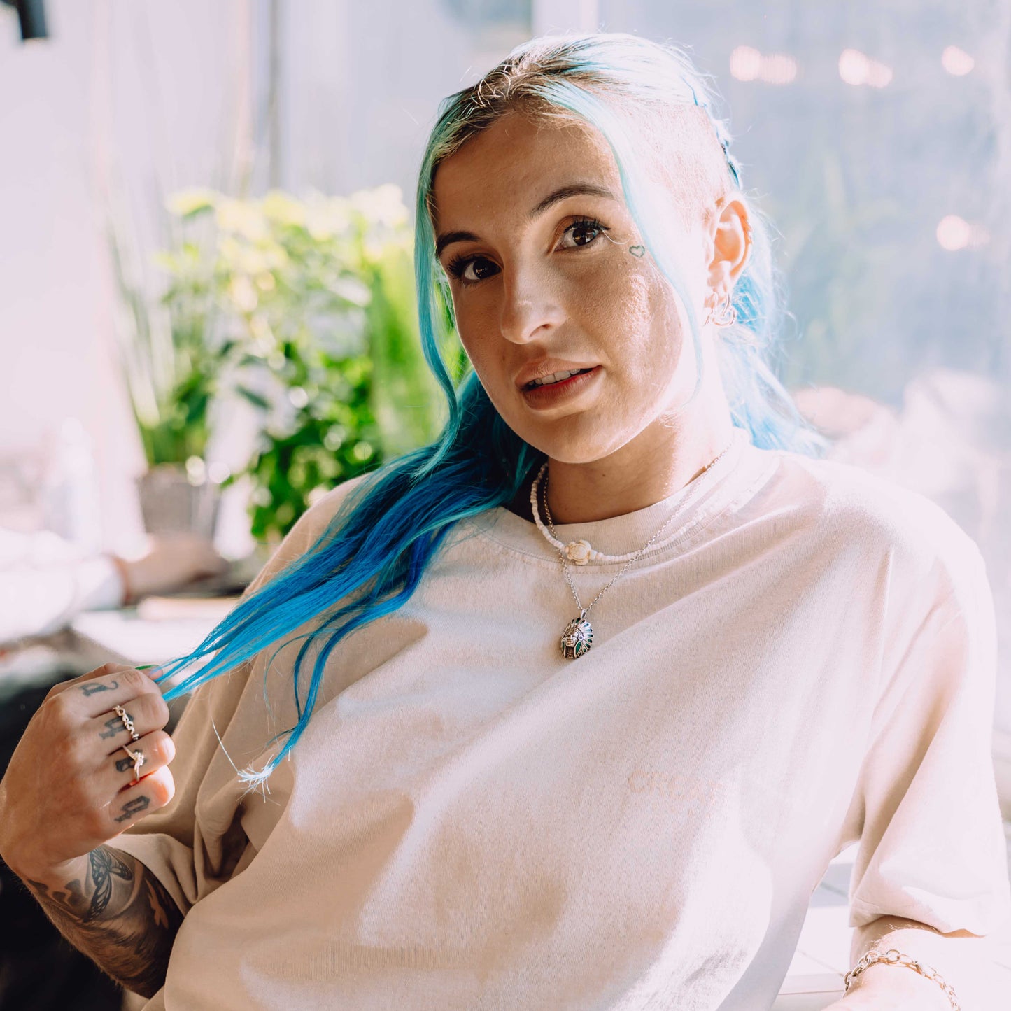 Glitch T Shirt (Faded Bone)