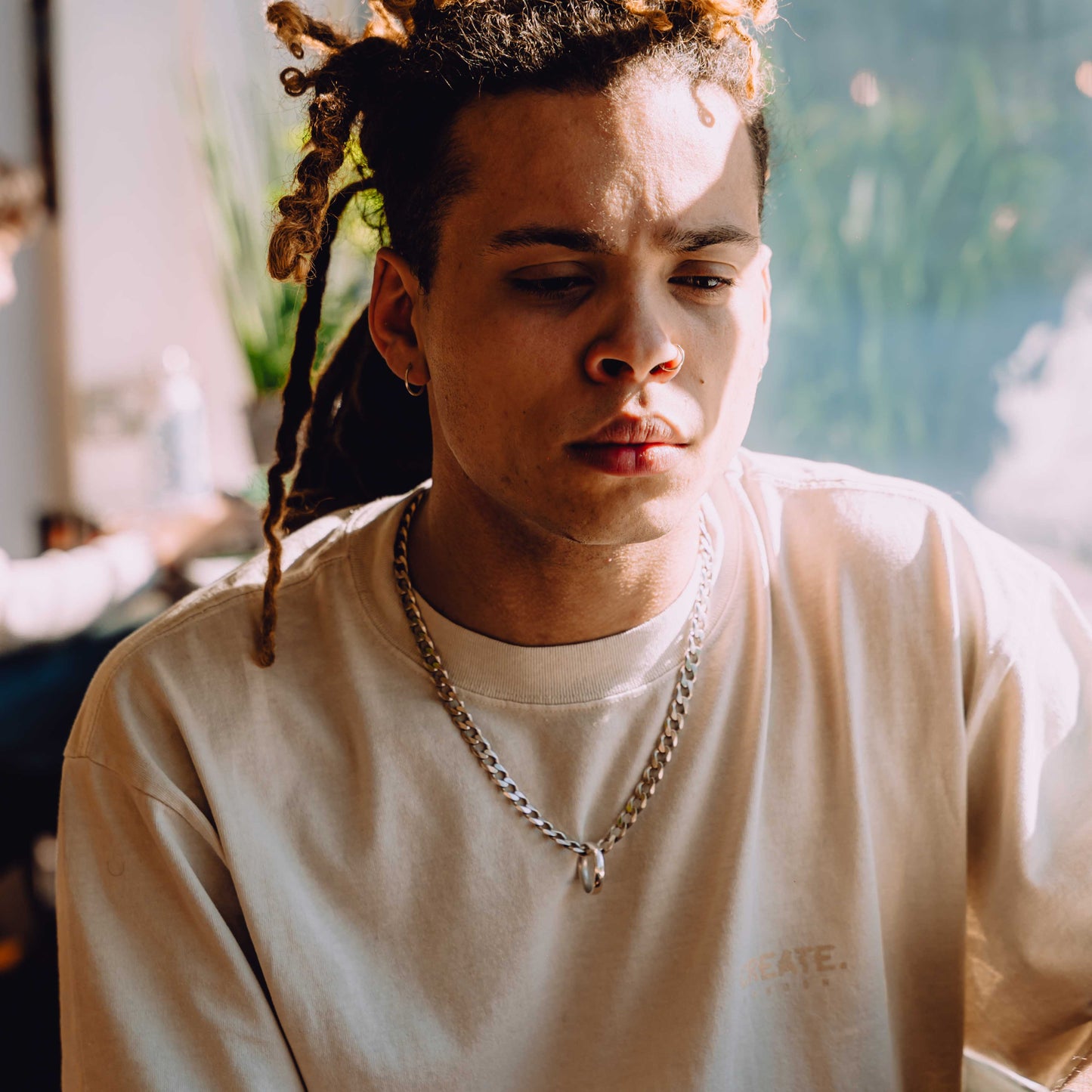 Glitch T Shirt (Faded Bone)