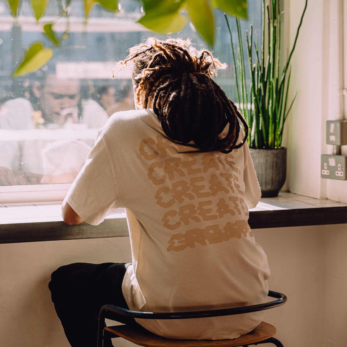 Glitch T Shirt (Faded Bone)