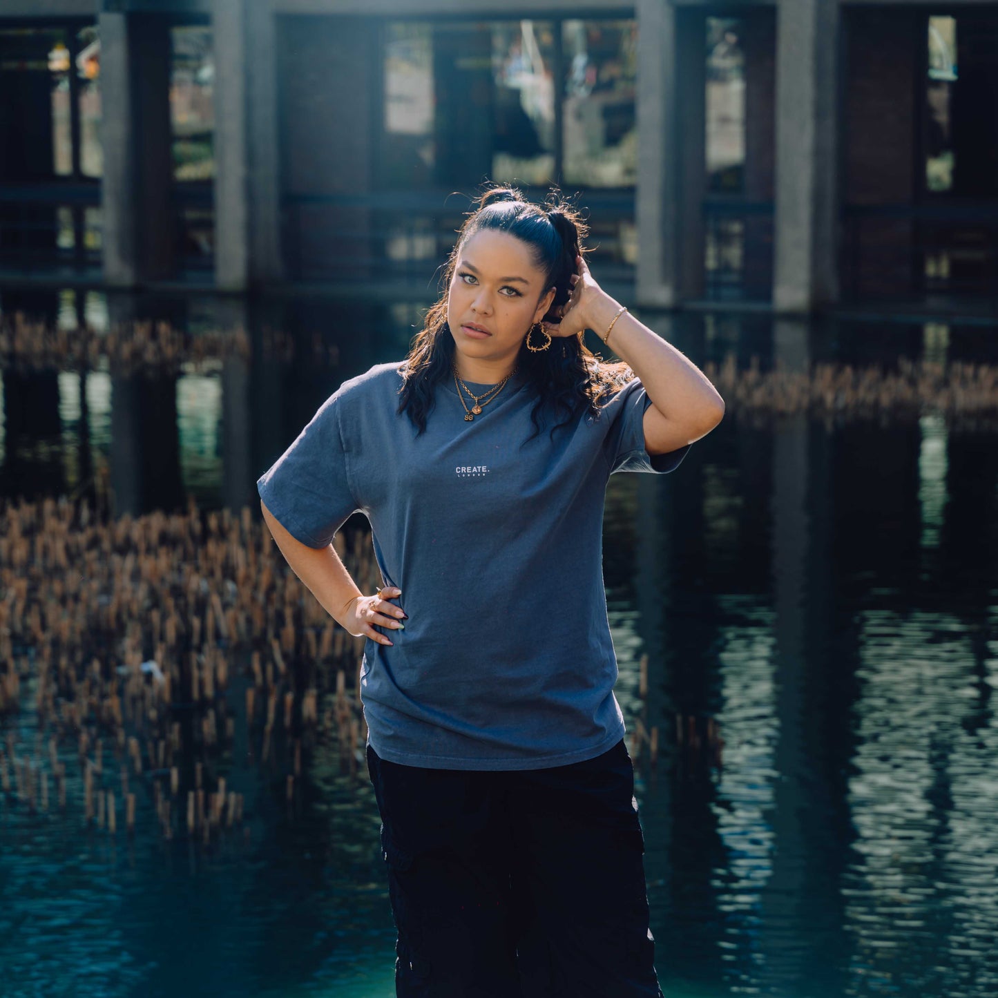 Heritage 25 T-Shirt (Faded Blue / White)