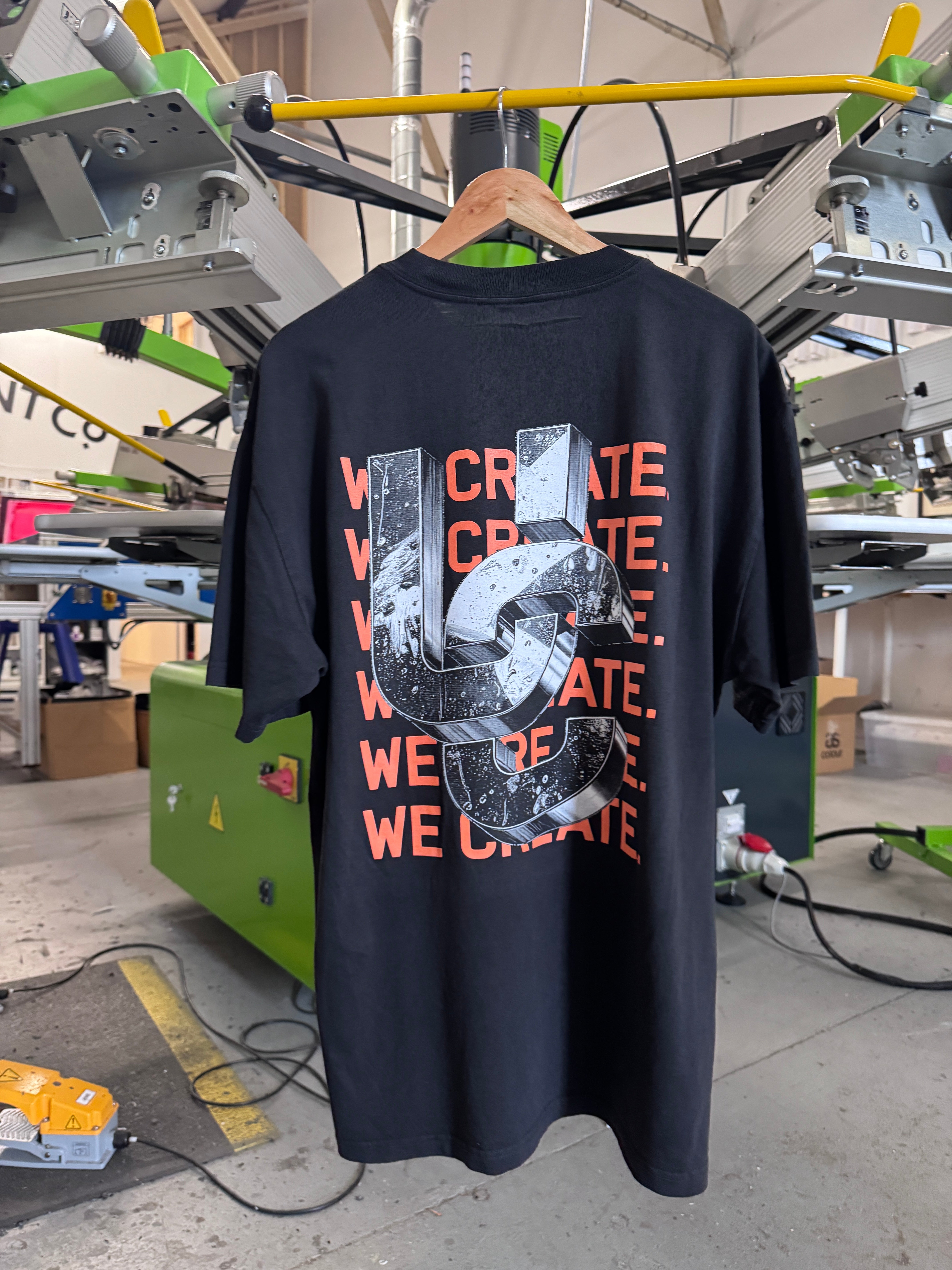We Create 3D UC AW25 T-Shirt Black / Orange)