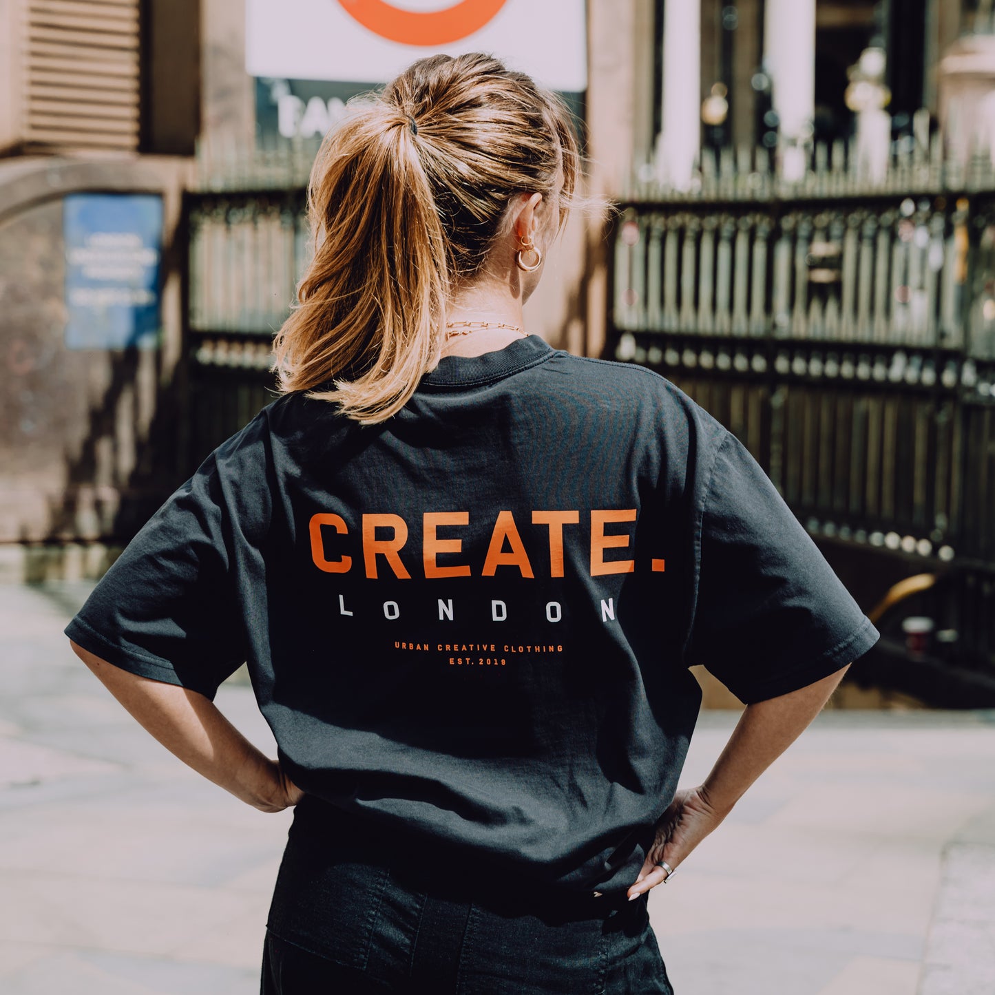 CREATE. London Heritage T-Shirt (Black/Orange)