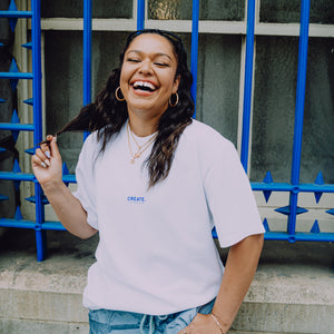 CREATE. London Heritage T-Shirt (White/Blue)