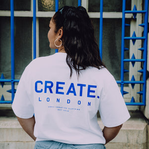 CREATE. London Heritage T-Shirt (White/Blue)