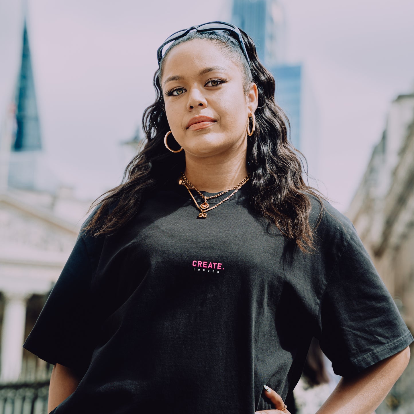 CREATE. London Heritage T-Shirt (Black/Pink)