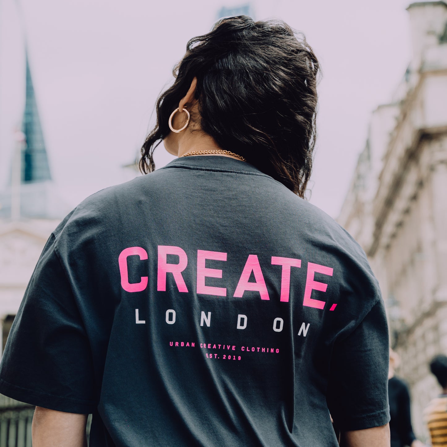 CREATE. London Heritage T-Shirt (Black/Pink)
