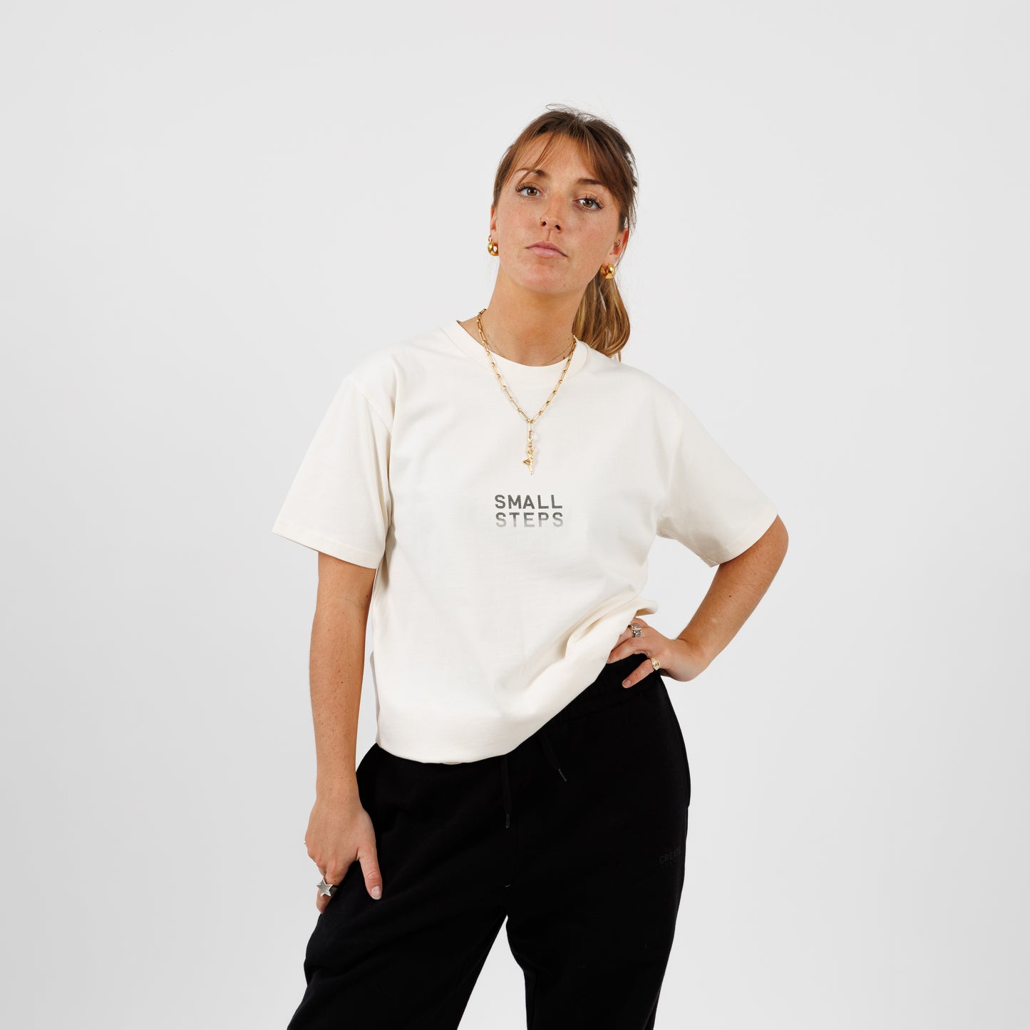 Small Steps Essentals T-Shirt - Ecru