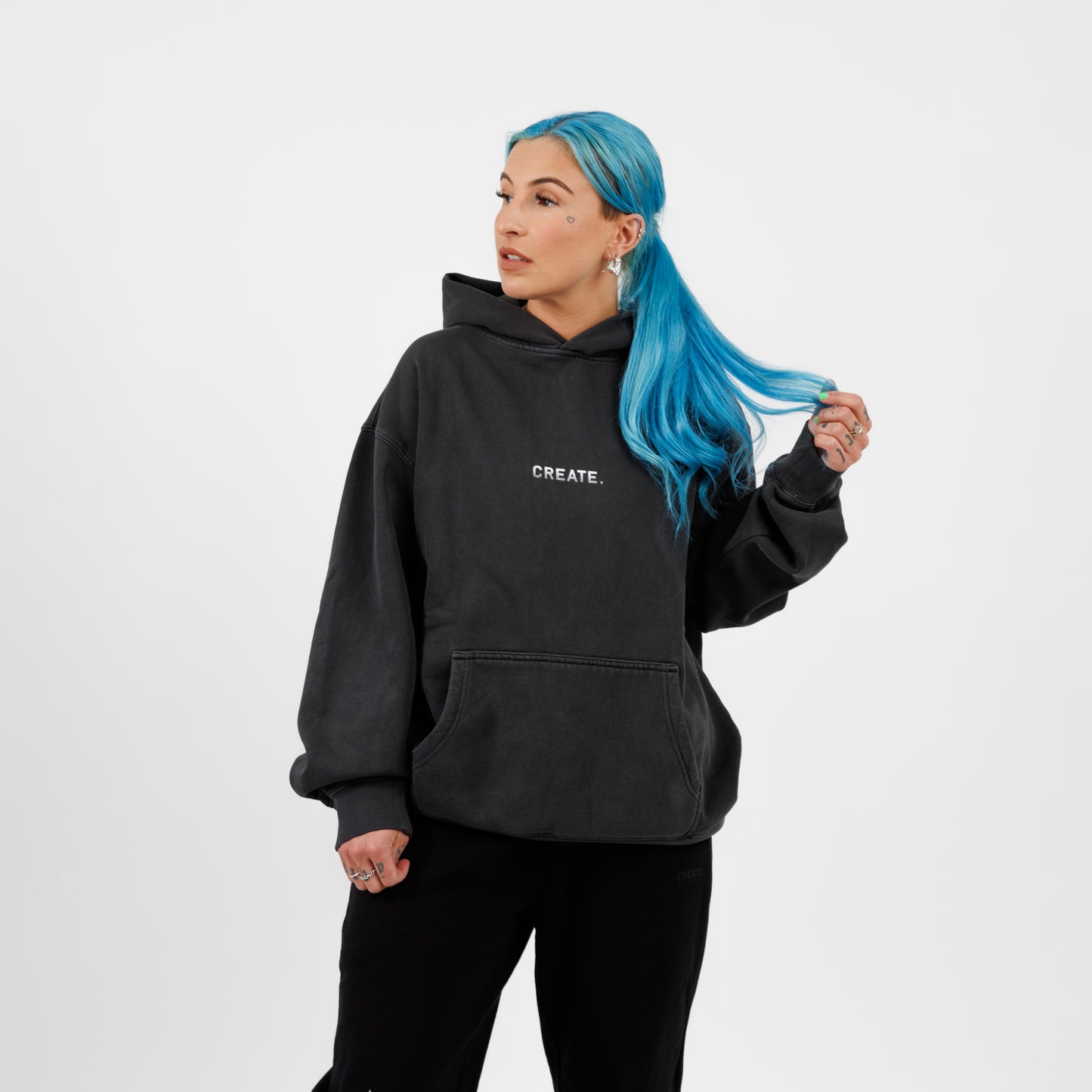 CREATE. Essentials Hood (Faded Black)
