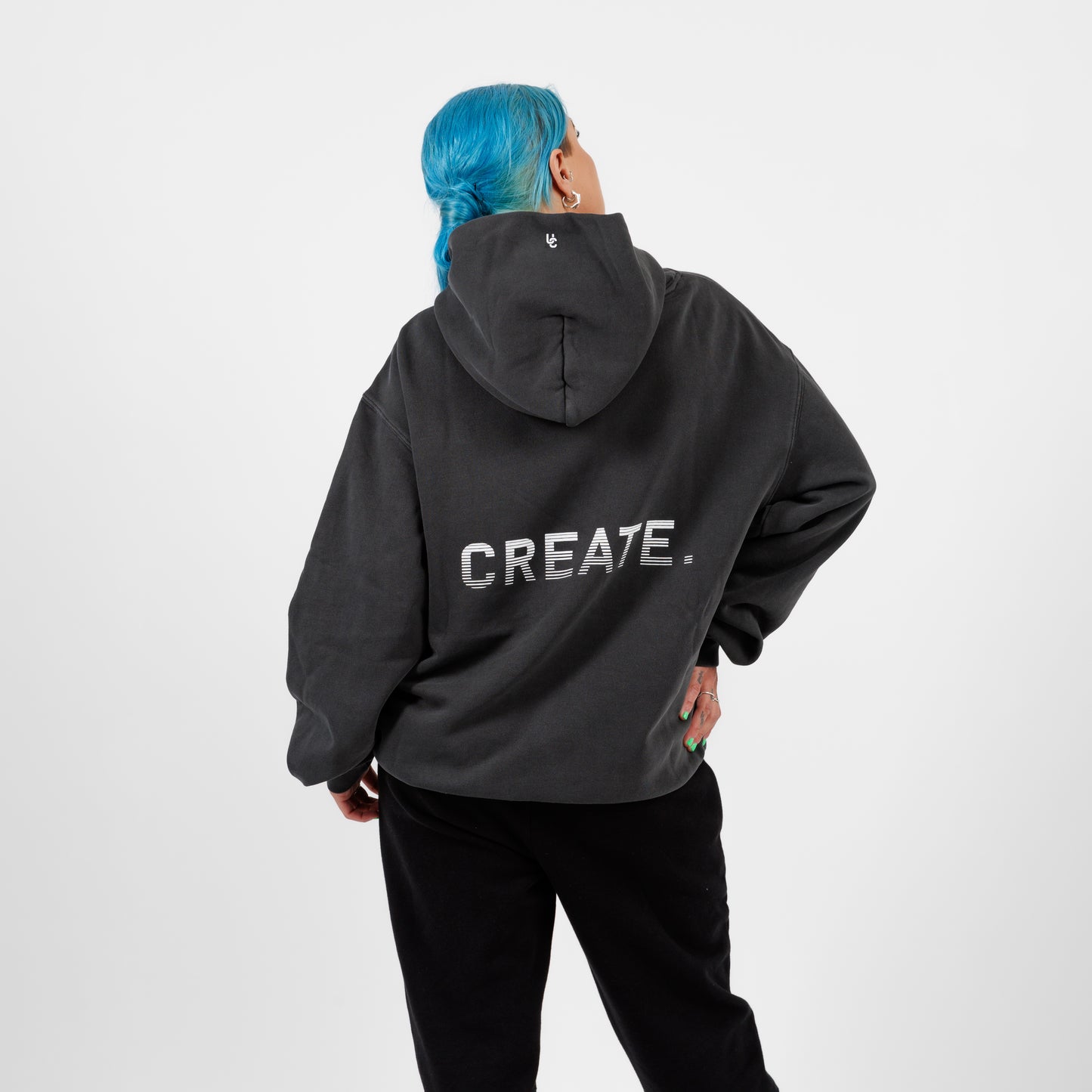 CREATE. Essentials Hood (Faded Black)