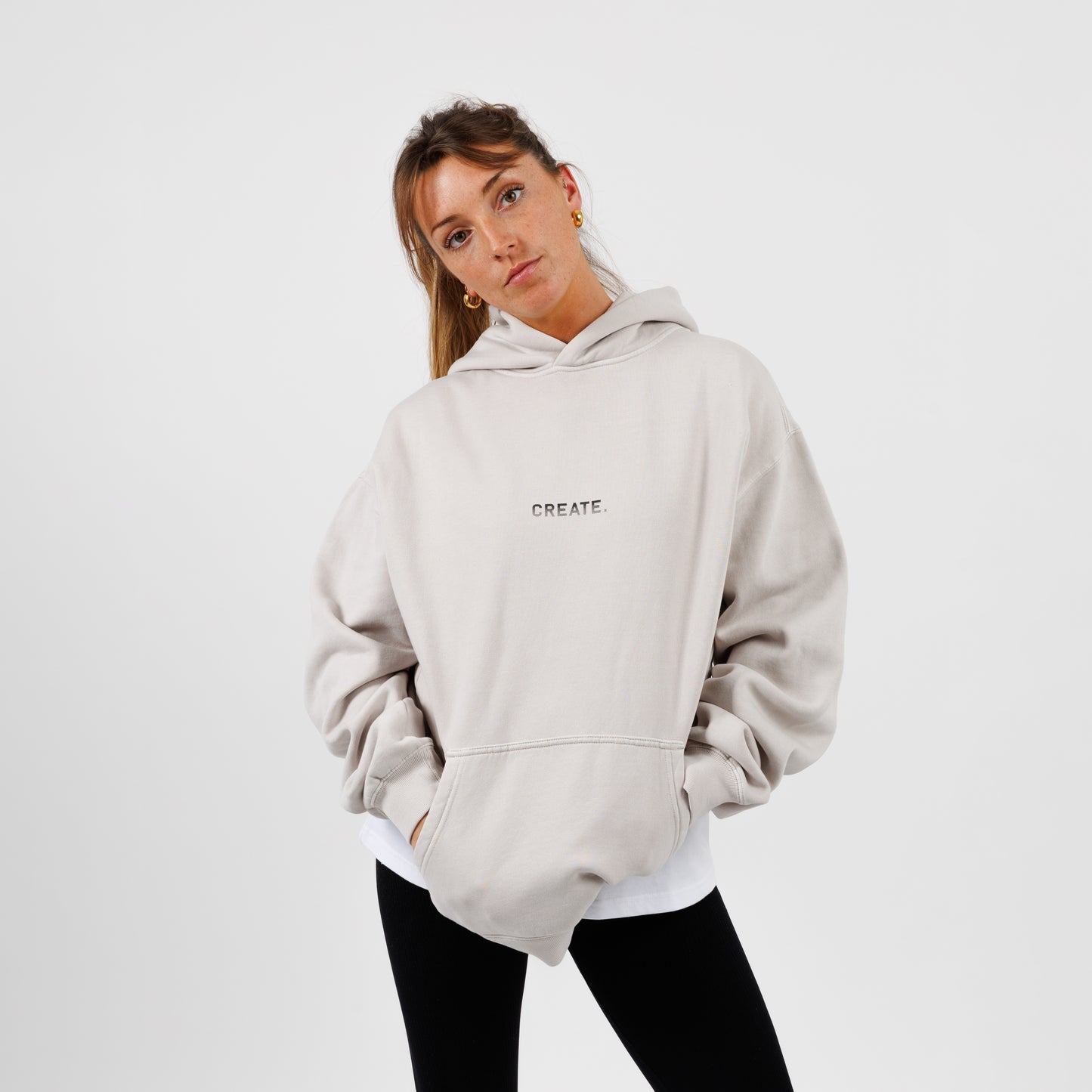 CREATE. Essentials Hood (Faded Bone)