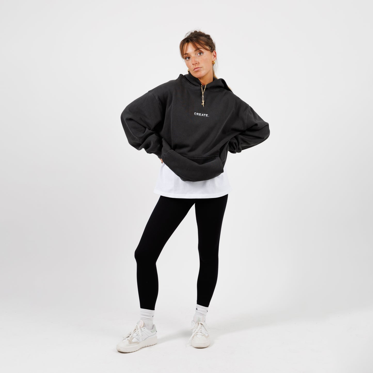 CREATE. Essentials Hood (Faded Black)